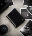 Pánska kožená peňaženka N4-RVT-6887 Black+Navy