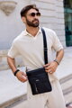 Pánska crossbody taška z ekokože - Rovicky R-951 Black