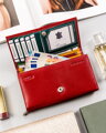 Veľká, kožená dámska peňaženka s RFID systémom — Rovicky