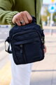Pánska crossbody taška z polyesteru - Peterson PU PTN 99037 Black