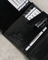 Pánska čierna kožená peňaženka s RFID Protect - Cavaldi