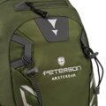 Dobrodružný zelený športový turistický batoh so záchrannou píšťalkou - Peterson