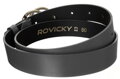 Dámsky opasok z hladkej kože so zlatou dvojitou prackou - Rovicky
