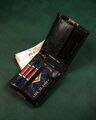 Kožená peňaženka PTN 304 MOTO1 Carbon Black+Red