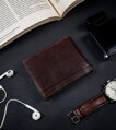Pánska kožená peňaženka s ochranou RFID Protect Card - Rovicky