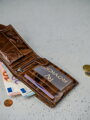 Kožená pánska peňaženka so zapínaním na cvok a priehradkou na zips - Always Wild