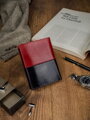 Vertikálna pánska kožená peňaženka z dvojfarebnej RFID prírodnej kože - Rovicky