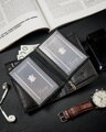 Elegantná pánska peňaženka z prírodnej kože, čierna, RFID ochrana - Rovicky