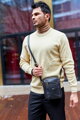 Praktická kožená crossbody taška pre pánov Peterson