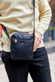 Pánska crossbody taška z pravej kože