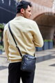 Pánska crossbody taška z pravej kože