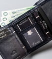 Malá, ležatá dámska peňaženka z prírodnej kože na patentku - 4U Cavaldi