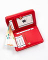 Malá dámska peňaženka červenej farby so zlatým kovaním - Rovicky