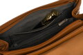 Karamelová dámska crossbody kabelka so strieborným kovaním - David Jones