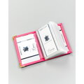 Różowe etui na karty wykonane ze skóry naturalnej