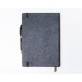 Šedý zápisník B5 s linajkami a tvrdou väzbou