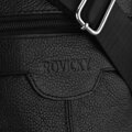 Pánska čierna kožená crossbody taška so zipsovým zapínaním – elegantný mestský model Rovicky