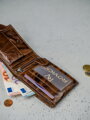 Kožená pánska peňaženka so zapínaním na cvok a priehradkou na zips - Always Wild