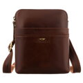 Hnedá pánska kožená crossbody taška Peterson + puzdro na kľúče