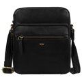 Pánska kožená crossbody taška Peterson v čiernej farbe + puzdro na kľúče