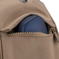 Dámsky malý béžový ruksak z polyesteru, jednokomorový
