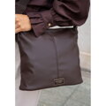 Dámska hnedá väčšia crossbody kabelka z ekokože - Peterson