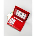 Czerwone etui na dokumenty wykonane ze skóry naturalnej, mieści dowód rejestracyjny - Rovicky