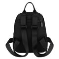 Dámsky čierny ruksak z polyesteru, jednokomorový na zips