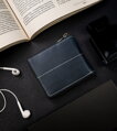 Kožená pánska peňaženka štvorcového tvaru so zipsom v retro štýle, RFID - Always Wild
