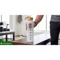 Motivačná sklenená fľaša na vodu 960 ml béžová so silikónovým obalom Peterson
