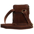 Malá hnedá pánska kožená crossbody taška – ľahká, štýlová a kompaktná