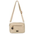 Béžová mestská dámska crossbody kabelka 