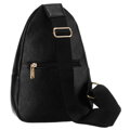 Čierna dámska crossbody kapsička z eko kože