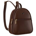 Dámsky mini mestský batoh hnedý z ekokože Peterson