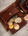 Veľká, kožená pánska peňaženka s reliéfom zobrazujúcim znamenie zverokruhu - Peterson