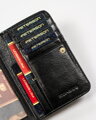 Patentovaná čierna dámska peňaženka na zips s RFID - Peterson