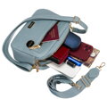 Moderná modrá dámska crossbody taška z eko kože Peterson