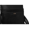 Čierna pánska kožená crossbody taška Peterson + puzdro na kľúče