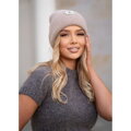 Béžová dámska čiapka Beanie z angory a akrylu v univerzálnej veľkosti