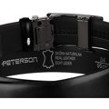 Pánsky kožený opasok čierny s automatickou prackou Peterson - Peterson