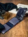 Horizontálna dvojfarebná pánska peňaženka, prírodná RFID koža - Rovicky