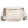 Dámska biela crossbody kabelka z ekologickej kože s nastaviteľným popruhom – Rovicky
