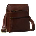 Hnedá pánska kožená crossbody taška Peterson + puzdro na kľúče