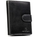 Pánska kožená peňaženka v čiernej farbe s patentom a RFID - Peterson
