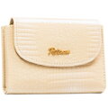Dámska béžová peňaženka z ekologickej kože s krokodíliou textúrou Peterson