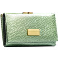 Dámska svetlozelená peňaženka so zapínaním na patent, kovovým uzáverom a RFID ochranou