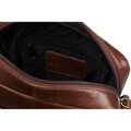 Hnedá pánska kožená crossbody taška Peterson + kožené puzdro na kľúče