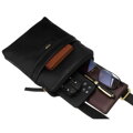 Čierna pánska kožená crossbody taška Peterson + puzdro na kľúče