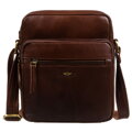 Pánska hnedá kožená crossbody taška Peterson + puzdro na kľúče