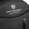 Čierno-sivý turistický ruksak z polyesteru so zipsom - Peterson